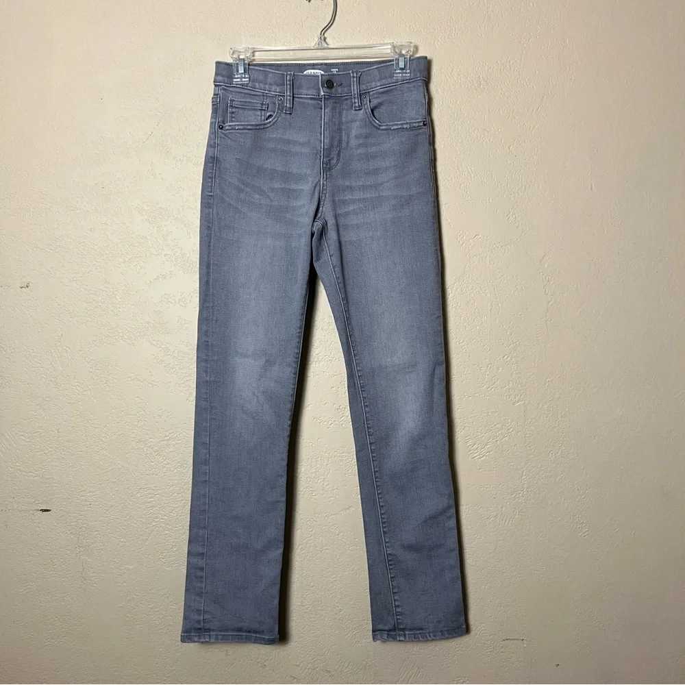 Old navy boy karate slim built-in flex straight‎ gray jeans size 14